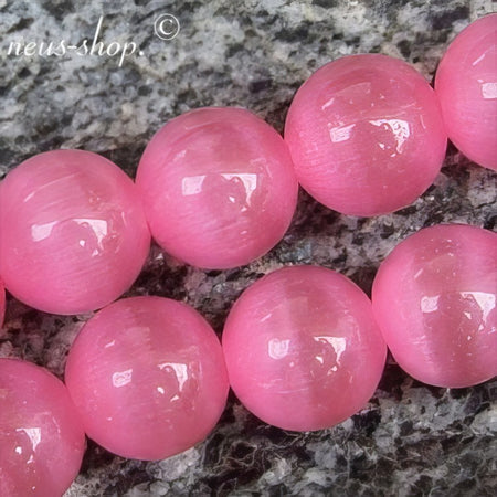 Cat's eye 6mm pink 20 Stück
