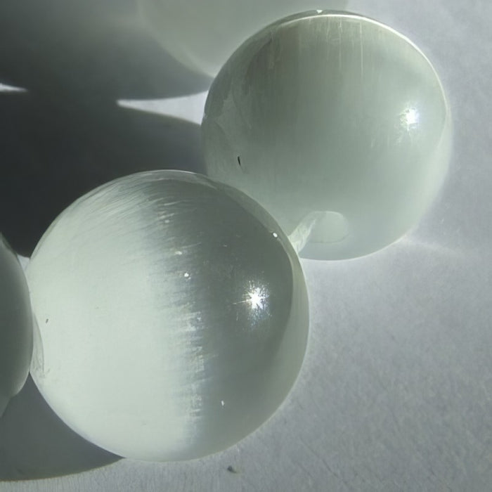 Cat's eye 6mm weiss 20 Stück