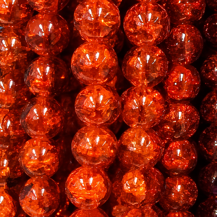 XL Crush Beads orange 12mm 100 pieces