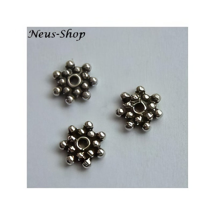 Star Gänseblümchen 925 Silber 7mm 5 Stück