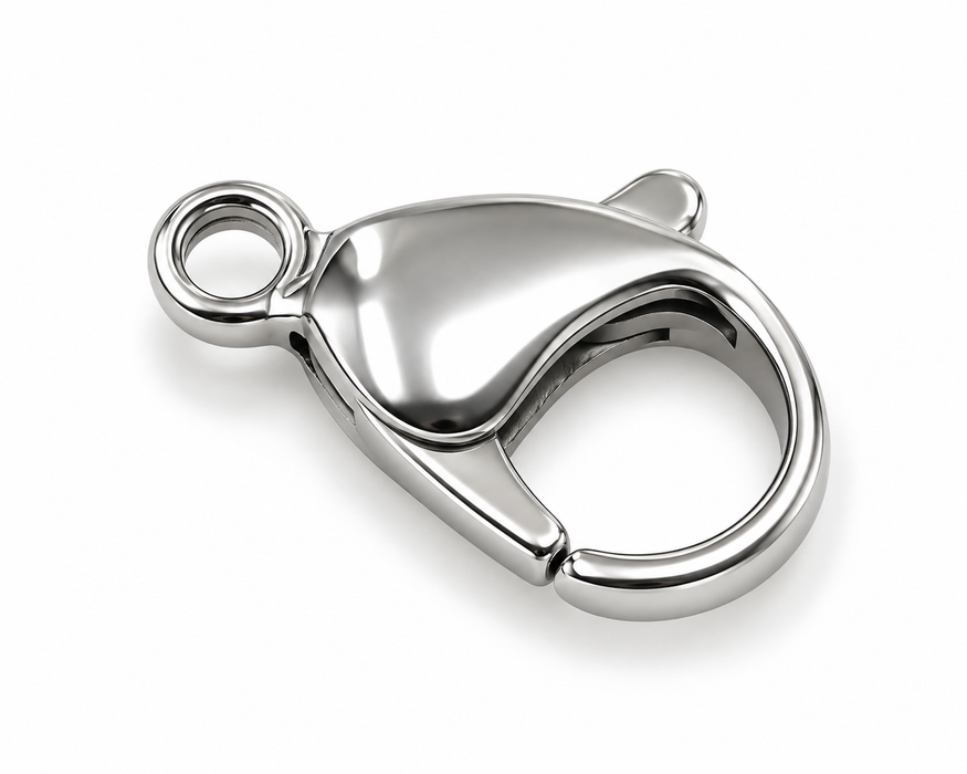 Carabiner medium stainless steel 13x8mm 2 pieces
