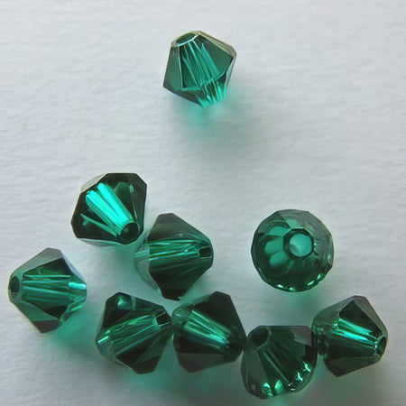 Swarovski Bicone Emerald 6mm 10 Stück