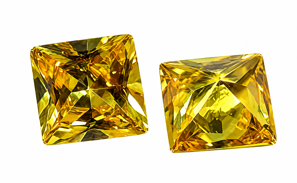 Cubetto in zirconia 8x8mm giallo, stabile fino a 650 °C, 1 pezzo