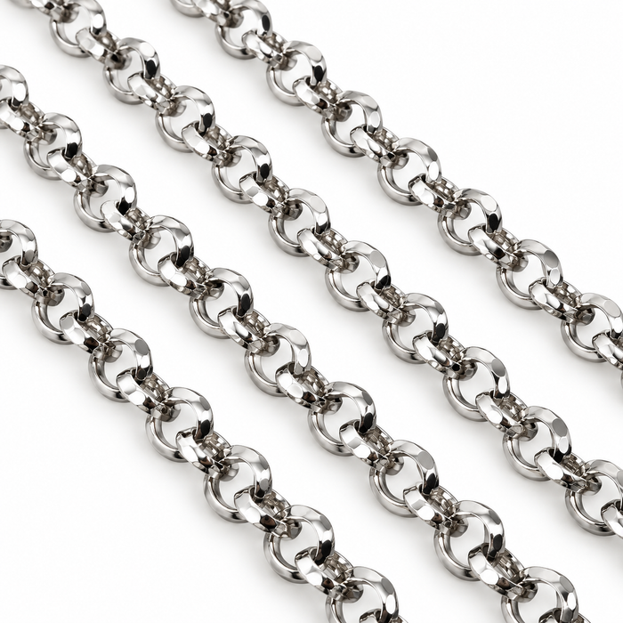 Chaîne à maillons 4x4mm en acier chirurgical 1m