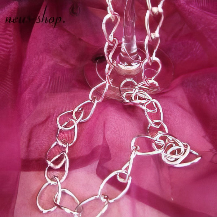 Gliederkette grossgliederig Aluminium silber 22x15mm. 50cm