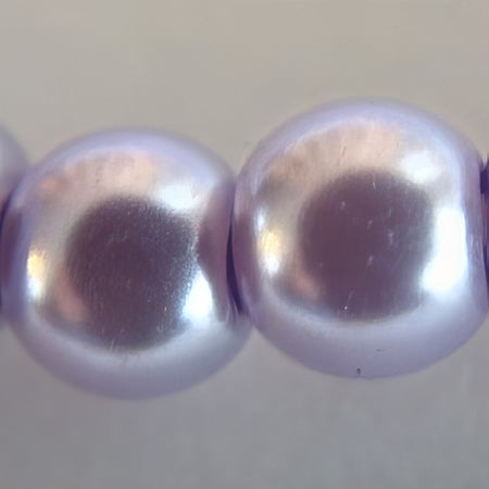 Glasperle Perlenschimmer 6mm lavendel 20Stück
