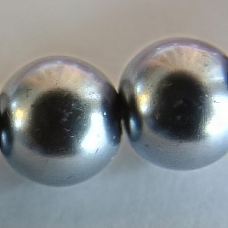 Glasperle Grau Perlenschimmer 6mm  20Stück