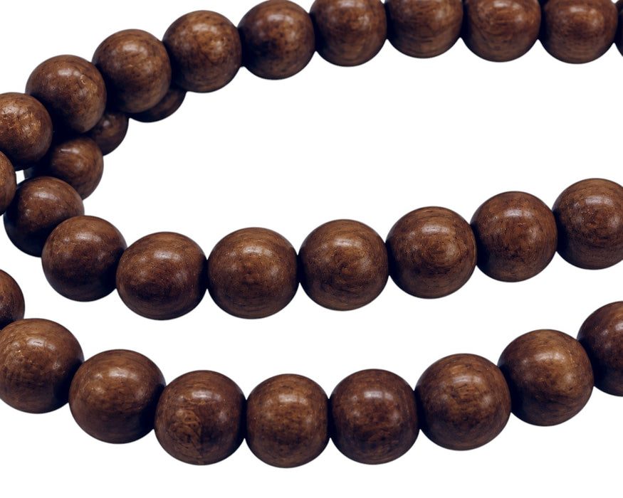Wooden beads fawn brown 8mm 1 strand approx. 41cm