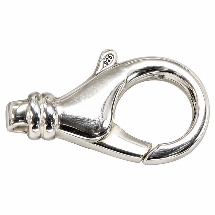 Fermoir mousqueton argent 925 "Mugg" 23x19mm 1 pce.