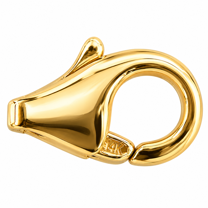 14K gold lobster clasp 7x4x2 mm, 1 piece