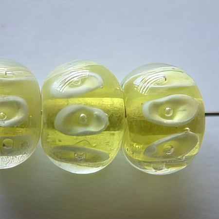 Glasperle Melone ca. 13mm  hellgelb 1 Stück