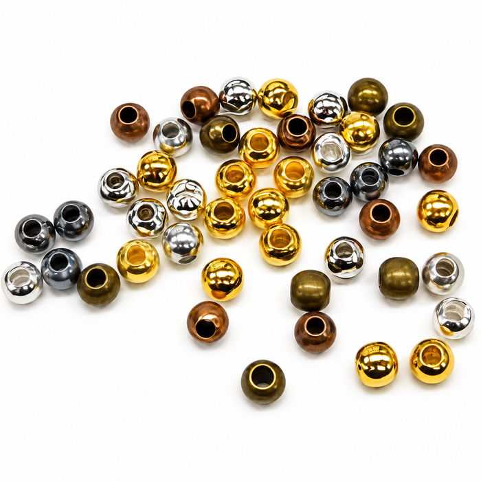 Mix di perline in metallo 4 mm 100 pezzi