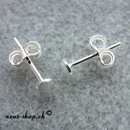 Ohrstecker Platte 3mm 925 Silber 2 Stück