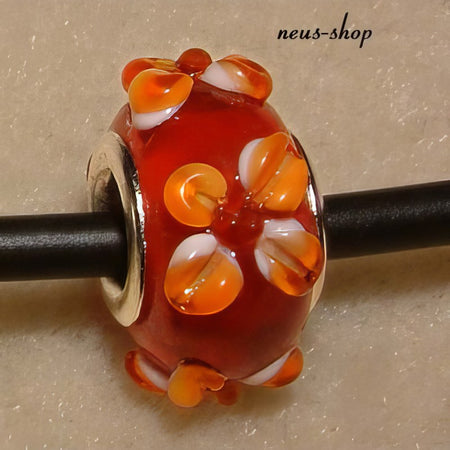 Easy style orange 3D Blümli weiss