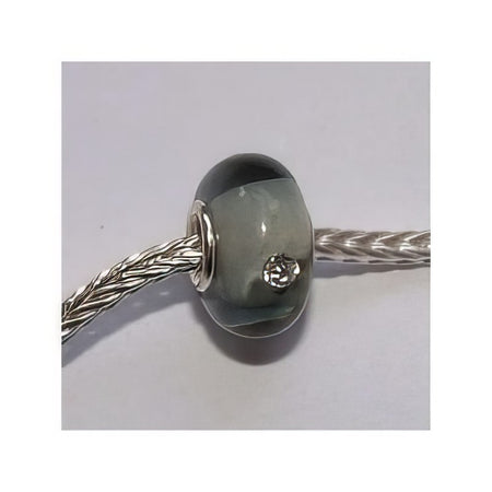 Pandora style Perle 925 grau Strass 1 Stück