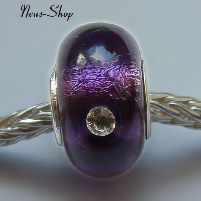 Easy style Perle violett strass 1 Stück