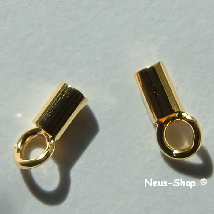 Quetschhülse mit Öse 1.5mm vergoldet 10 Stück