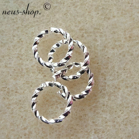 XL Ringli Twist offen 10mm silber 100 Stück
