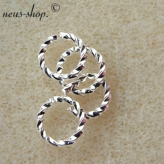 XL Ringli Twist offen 10mm silber 100 Stück
