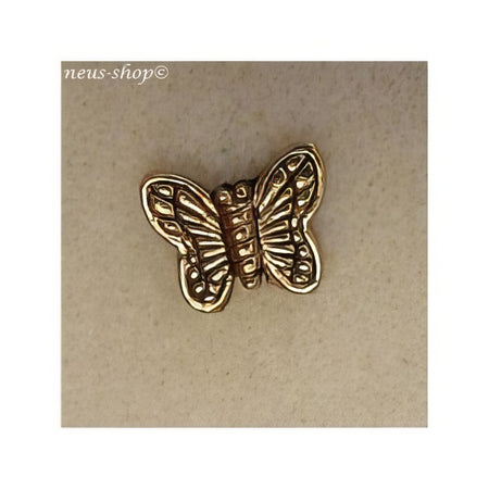Anhänger Schmetterling-Perle gold 10 Stück
