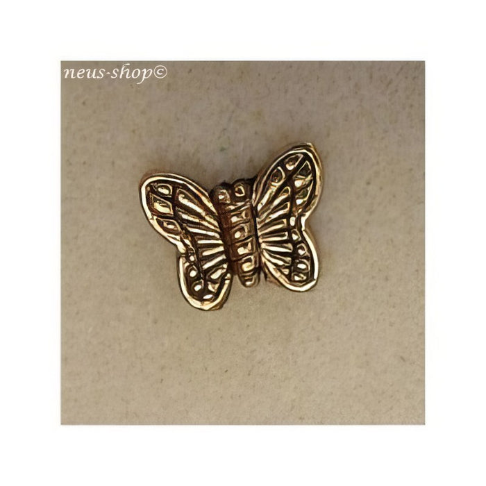 Anhänger Schmetterling-Perle gold 10 Stück