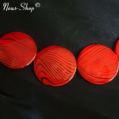 Shell Zebra Münze Rot 20mm 1 Stück