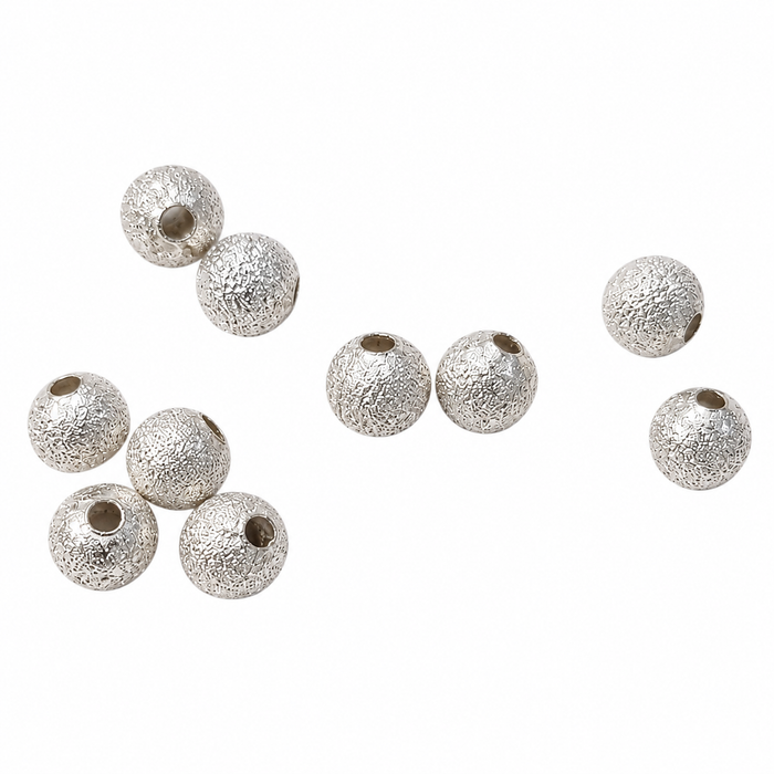 Stardust 4mm silver-plated 10 pieces