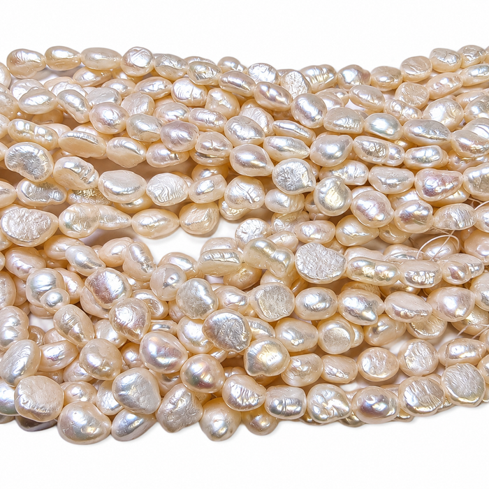 Freshwater pearl rice cream white 9x11-9x13mm 1 strand