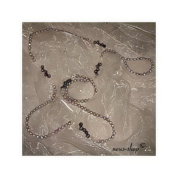 Perlenkette lady lila aus unserem Atelier 120 cm am Stück geknüpft mix purple