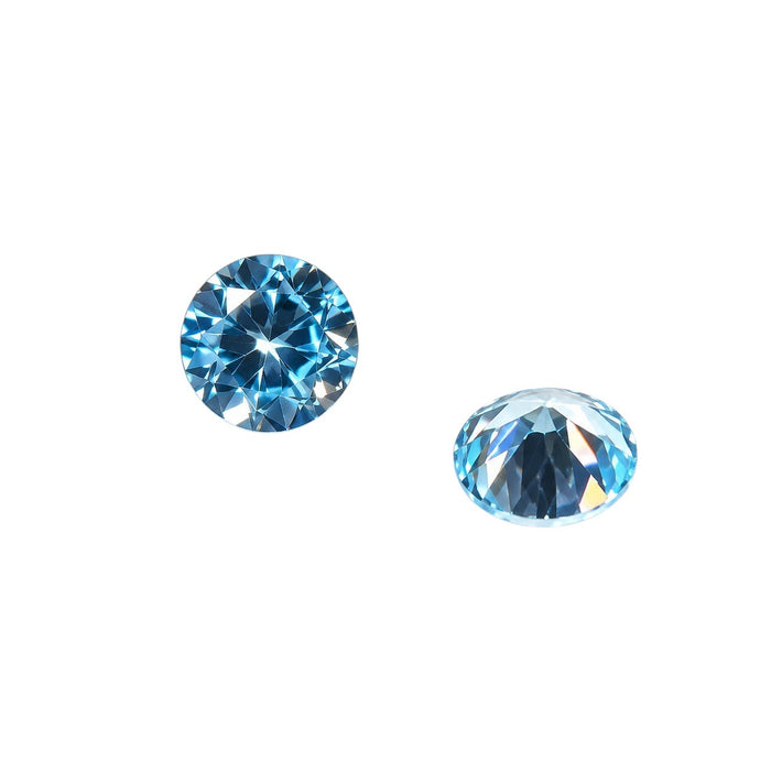 Zircone bleu aigue-marine clair 4 mm "Sertissage à froid uniquement" 1 pièce