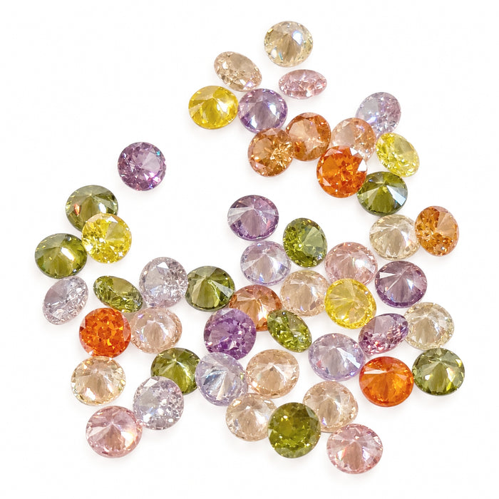 XL Zirconia 3mm mix 3mm diamond cut 50 pieces