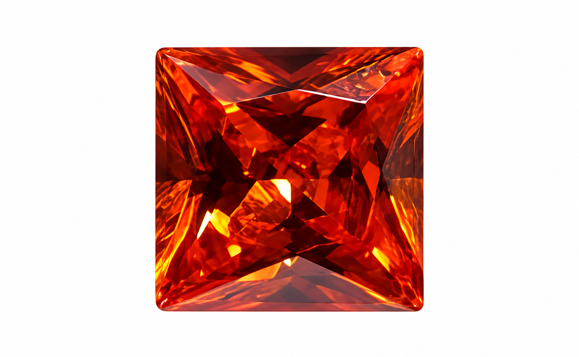 Zirconia Quader 8x8mm rot 1 Stück 650 C° Farbstabil