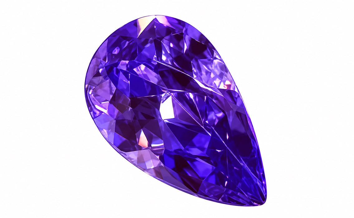 Zircone goutte violet 5x3mm, stable en couleur jusqu'à 650°C, 1 pièce